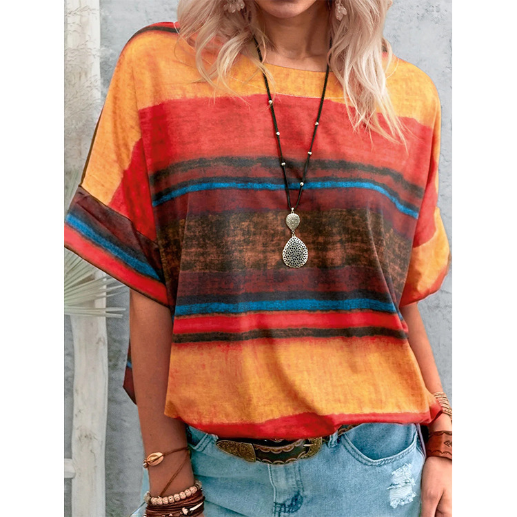 Gradient contrast women's short sleeve 30 02