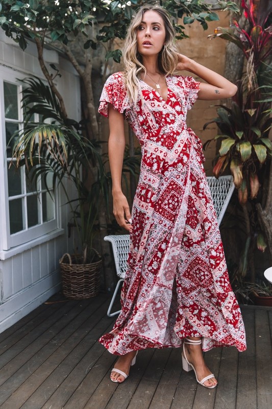 Printed sexy holiday dress 14 02