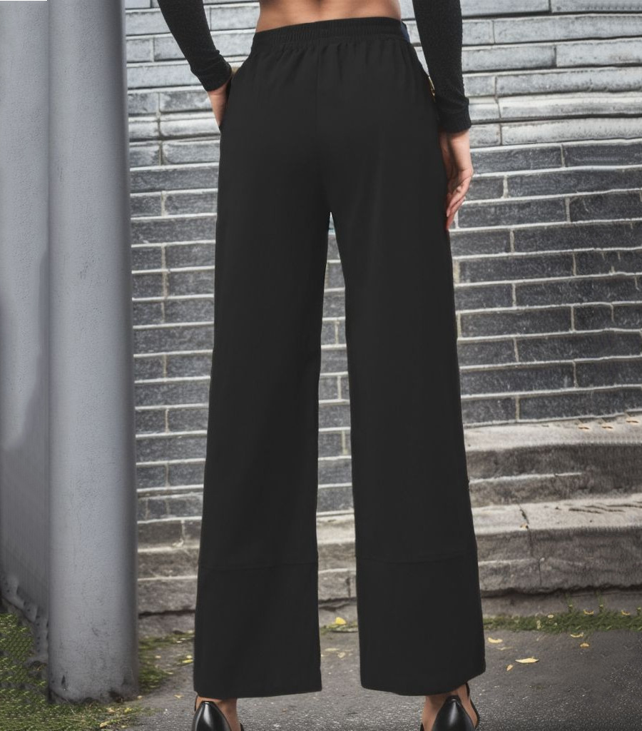 Solid color casual trousers loose straight 41