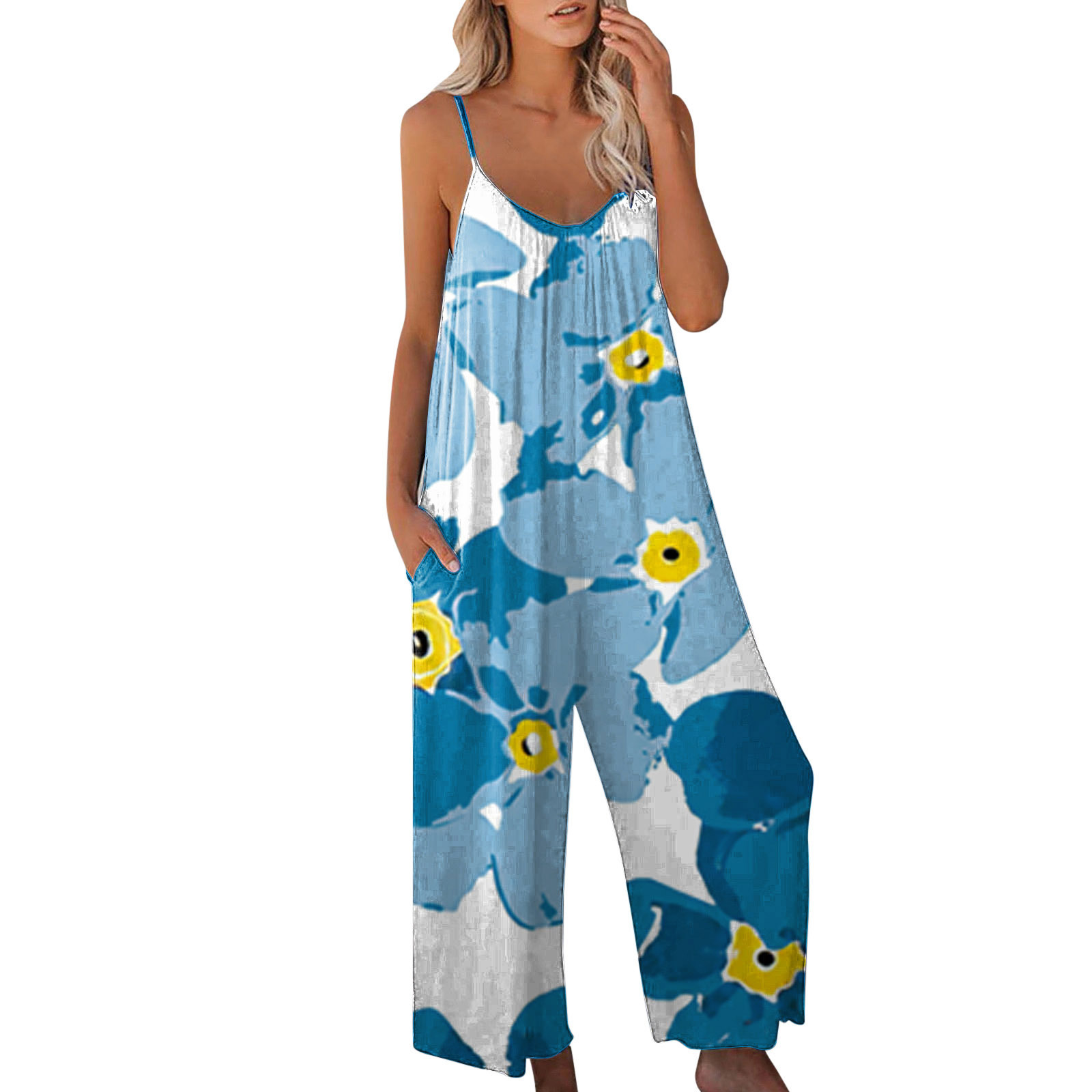 Camisole tie-dye wide-leg jumpsuit 53