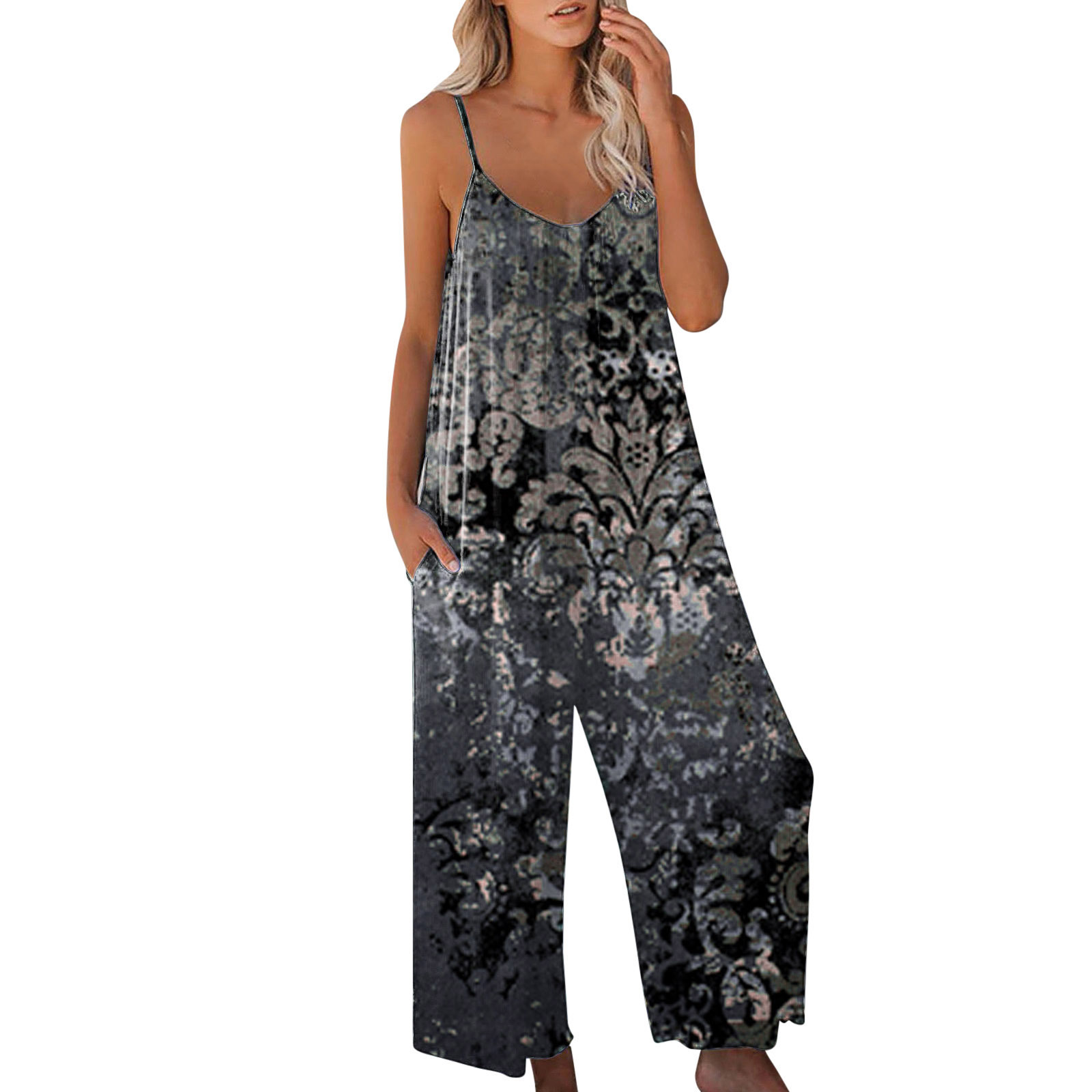 Camisole tie-dye wide-leg jumpsuit 53 01