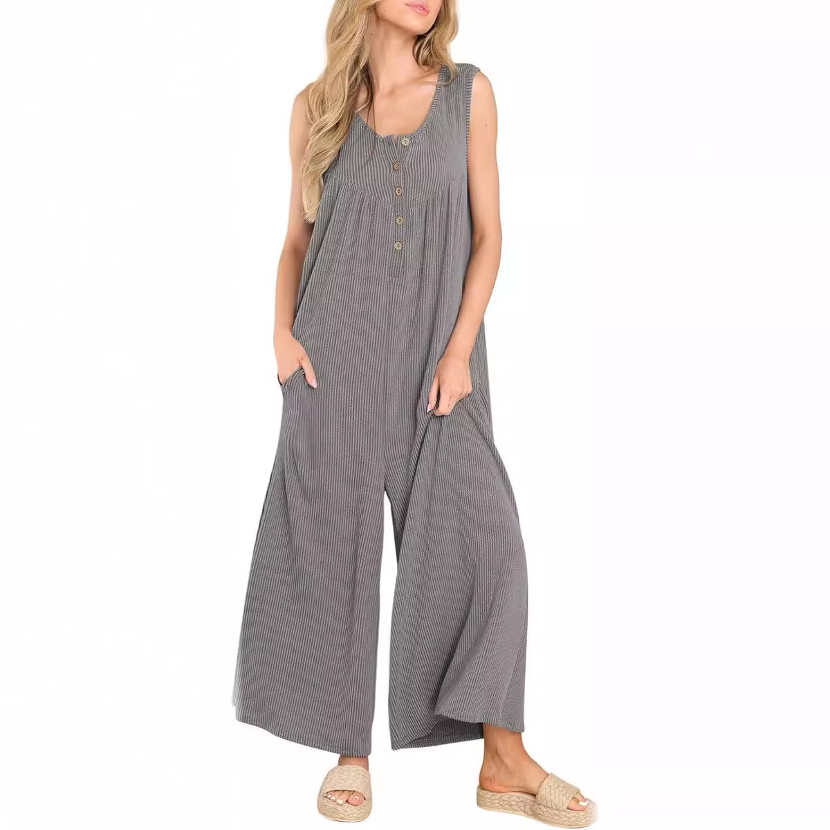 Fresh and casual women's pocket jumpsuit 48