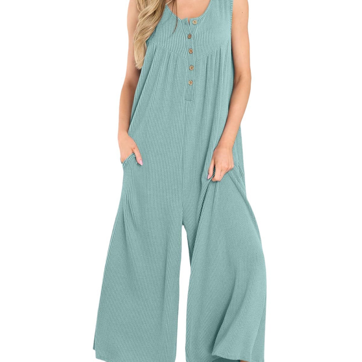 Fresh and casual women's pocket jumpsuit 48