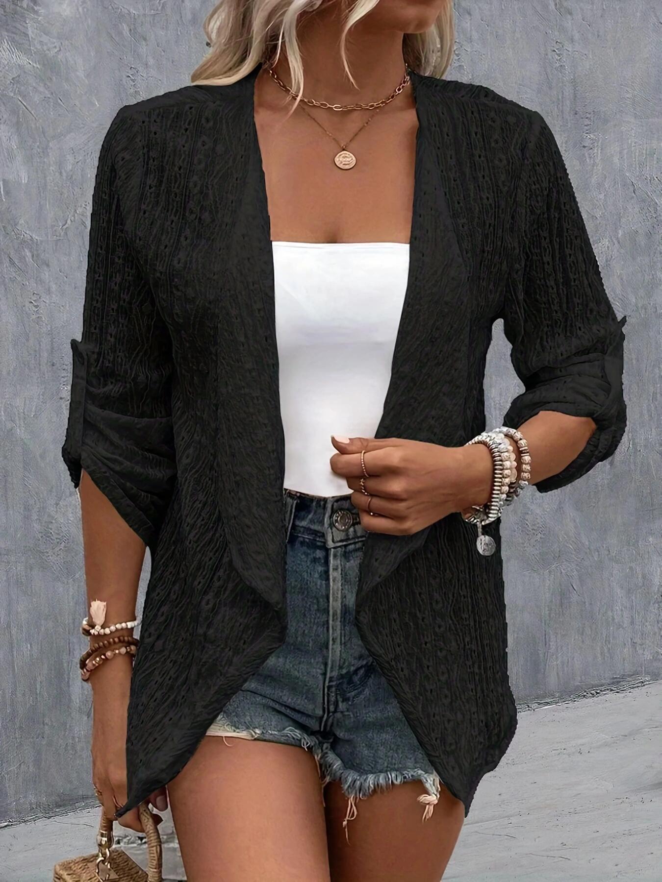 Loose cardigan tops women's knitted coat 57