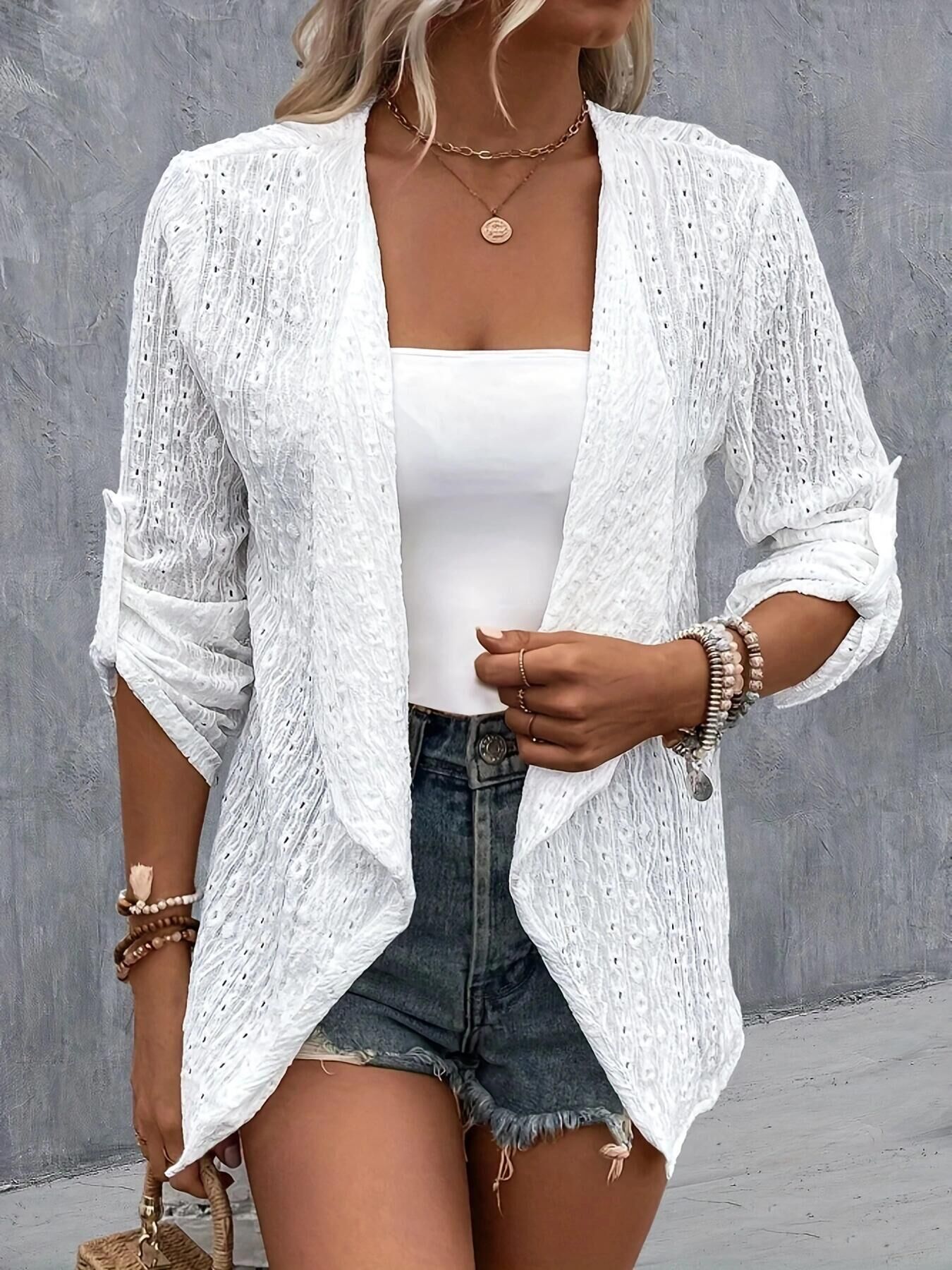 Loose cardigan tops women's knitted coat 57