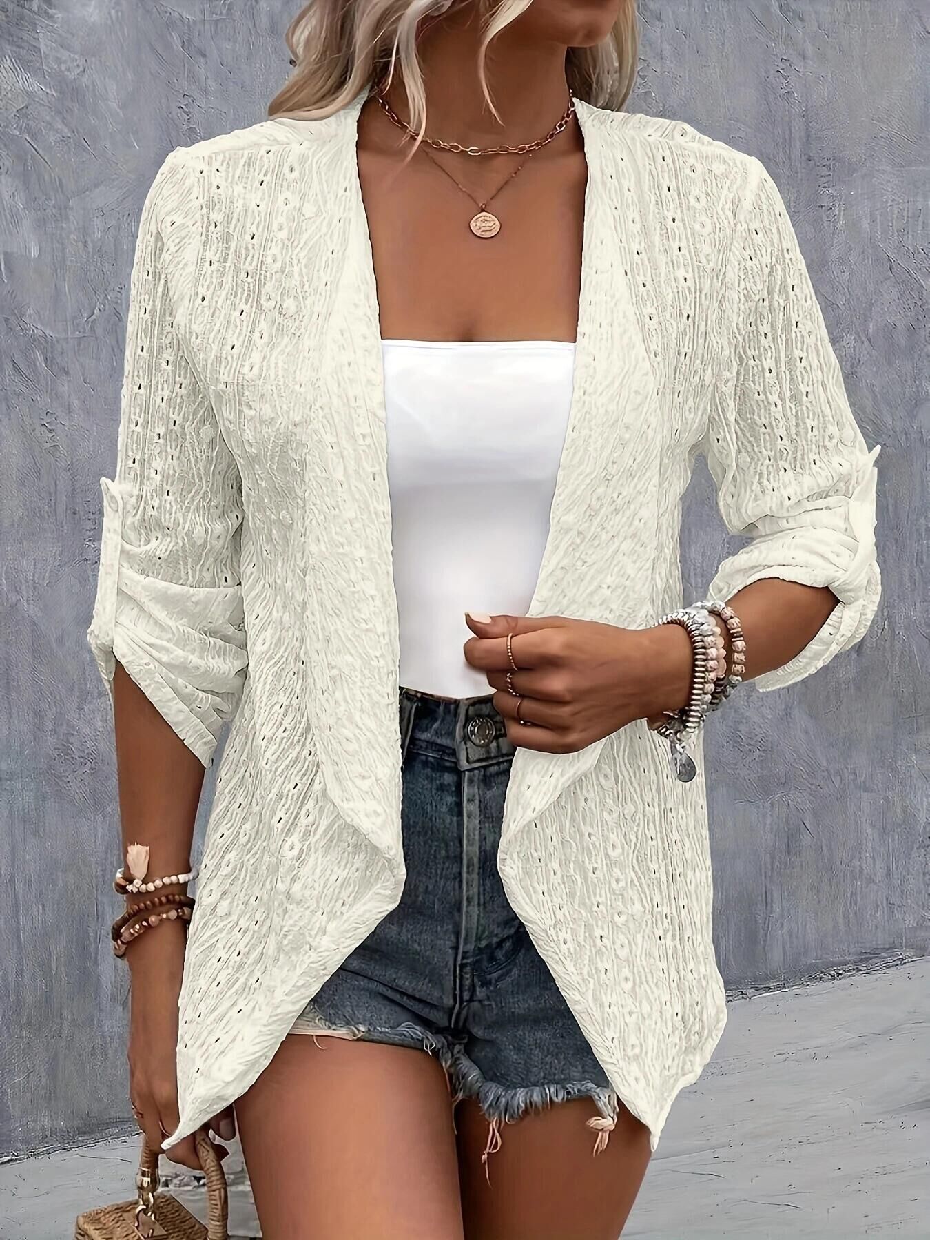 Loose cardigan tops women's knitted coat 57
