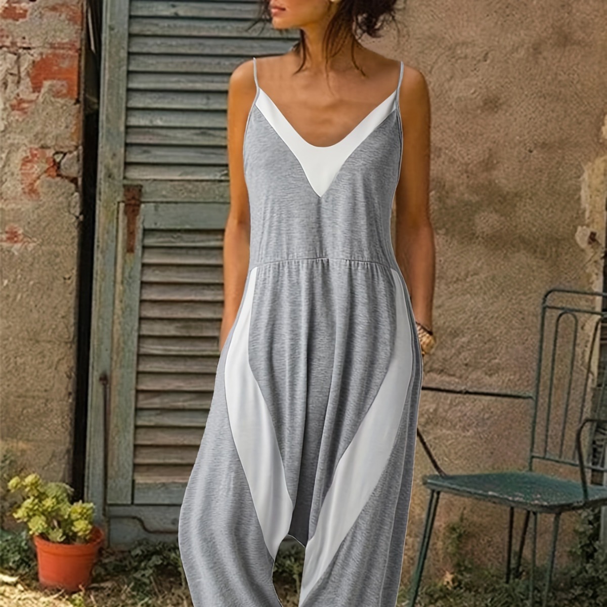 Sleeveless Loose Suspender Jumpsuit 51 01