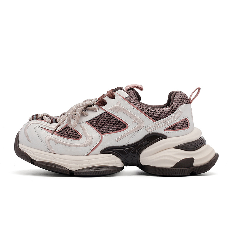 2026 Spring Women's Embroidered Platform Sneakers – Lightweight, Breathable, Dual-Use for Gym & Street