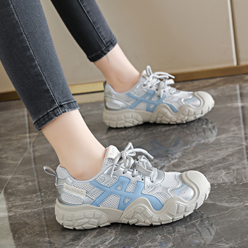 Main Title English Womens Platform Casual Sneakers Lightweight Breathable Versatile Comfortable