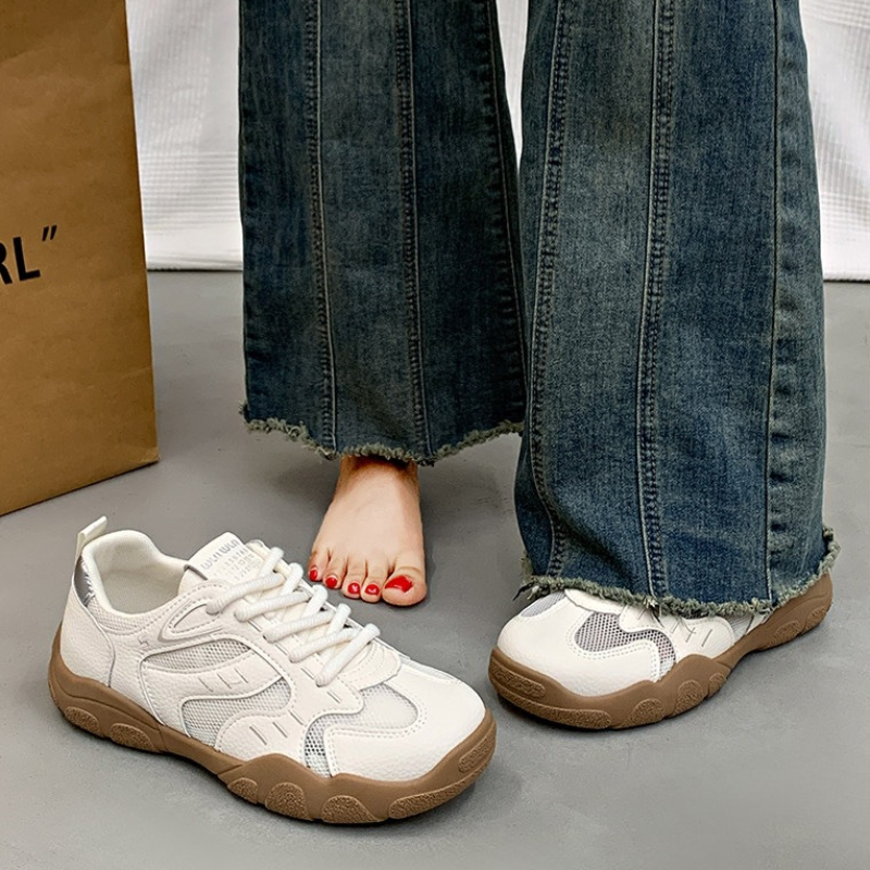 Women's Breathable Sheepskin Mesh Casual Sneakers  Ultra Soft Lightweight Comfortable Spring Summer Athletic Shoes