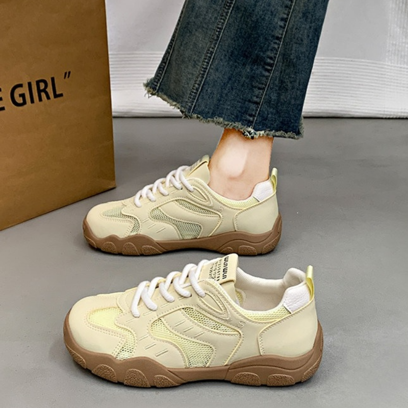 Women's Breathable Sheepskin Mesh Casual Sneakers  Ultra Soft Lightweight Comfortable Spring Summer Athletic Shoes