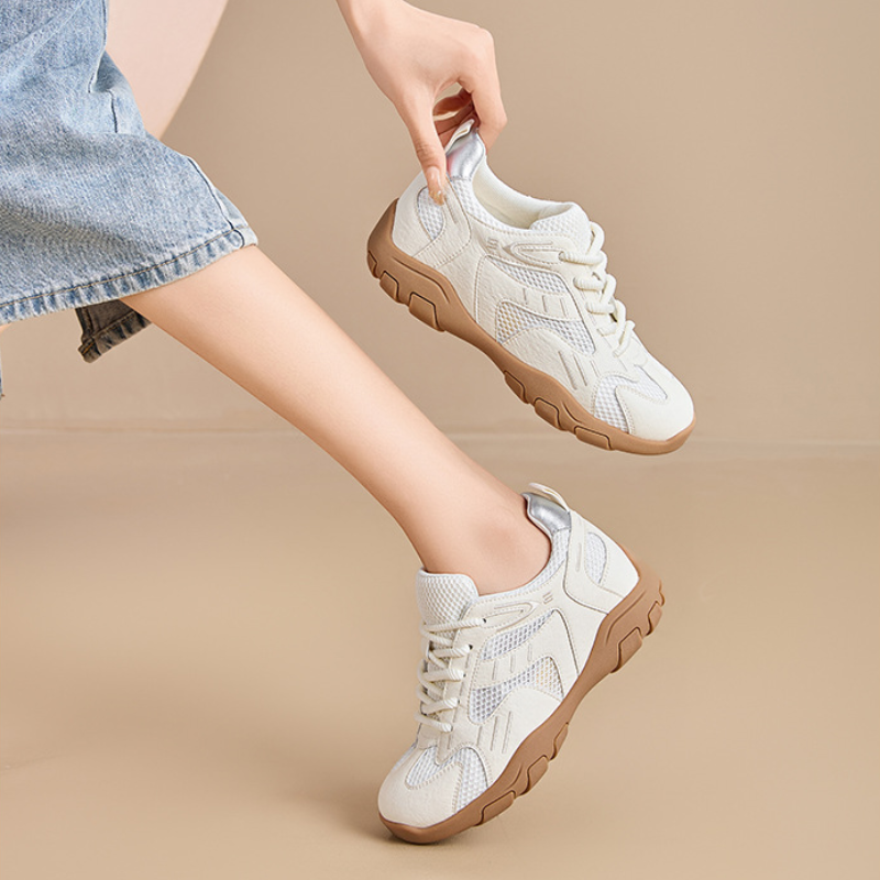 Women's Breathable Mesh Internal Height Increasing Sneakers, Soft Sole Casual Sports Shoes for Spring Summer